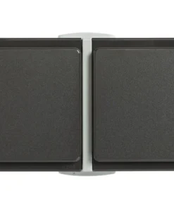 Opbouw Wandcontactdoos (wcd) 2-voudig RA IP54 Lichtgrijs/donkergrijs Spatwaterdicht