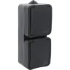 Q-LINK Opbouw Wandcontactdoos 2-voudig RA Verticaal IP54 Zwart Spatwaterdicht