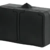 Q-LINK Opbouw Wandcontactdoos 2-voudig RA IP54 Zwart Spatwaterdicht