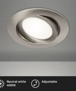 BRILONER LED Inbouwspot 7114 Ø 106 Mm Nikkel Mat