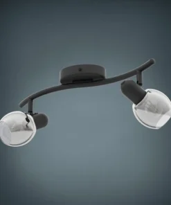 EGLO Plafondspot Pollica 2-lichts Zwart