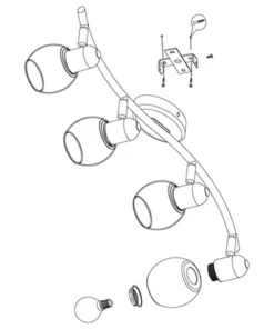 EGLO Plafondspot Pollica 4-lichts Zwart -Binnenverlichting Verkoopwinkel DV 8 10079463 06 4c DE 20210213214651