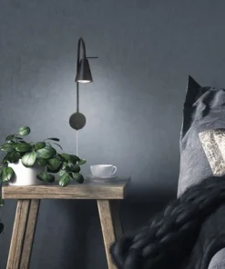 BRILONER LED Wandlamp Met Schakelaar Zwart