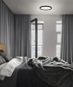 BRILONER LED Plafonniere 3175-015 Met Backlight Ø 19 Cm Zwart