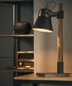 BRILLIANT Tafellamp Decca Zwart/bruin