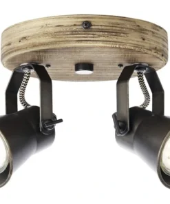 BRILLIANT Opbouwspot Dorisa 2-lichts Zwart/bruin -Binnenverlichting Verkoopwinkel DV 8 10137782 01 4c DE 20201016101650