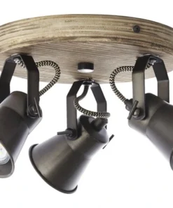 BRILLIANT Opbouwspot Dorisa 3-lichts Zwart/bruin -Binnenverlichting Verkoopwinkel DV 8 10137792 02 4c DE 20201016101650