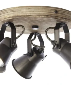 BRILLIANT Opbouwspot Dorisa 3-lichts Zwart/bruin -Binnenverlichting Verkoopwinkel DV 8 10137792 05 4c DE 20190717051755