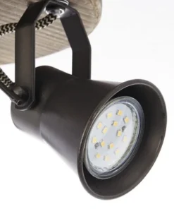 BRILLIANT Opbouwspot Dorisa 3-lichts Zwart/bruin -Binnenverlichting Verkoopwinkel DV 8 10137792 06 4c DE 20190717051755