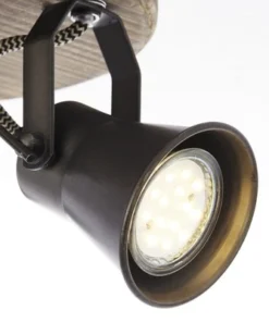 BRILLIANT Opbouwspot Dorisa 3-lichts Zwart/bruin -Binnenverlichting Verkoopwinkel DV 8 10137792 07 4c DE 20190717051755