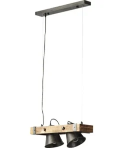 BRILLIANT Hanglamp Decca 2-lichts Hout-zwart -Binnenverlichting Verkoopwinkel DV 8 10137794 03 4c DE 20190717051755