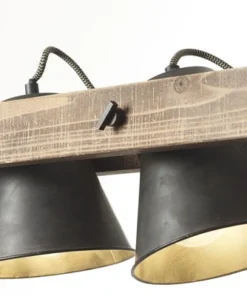 BRILLIANT Hanglamp Decca 2-lichts Hout-zwart -Binnenverlichting Verkoopwinkel DV 8 10137794 09 4c DE 20190717051754