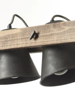 BRILLIANT Hanglamp Decca 2-lichts Hout-zwart -Binnenverlichting Verkoopwinkel DV 8 10137794 10 4c DE 20190717051754