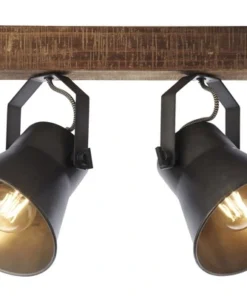 BRILLIANT Opbouwspot Op Balk Decca 2-lichts Zwart/bruin -Binnenverlichting Verkoopwinkel DV 8 10137810 01 4c DE 20201015131658