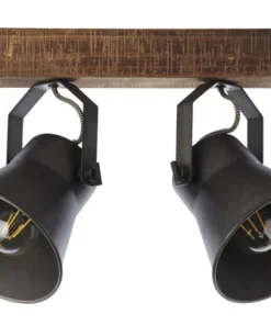 BRILLIANT Opbouwspot Op Balk Decca 2-lichts Zwart/bruin -Binnenverlichting Verkoopwinkel DV 8 10137810 02 4c DE 20201015131658