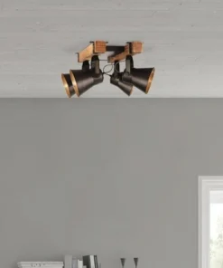 BRILLIANT Opbouwspot Decca 4-lichts Zwart/bruin -Binnenverlichting Verkoopwinkel DV 8 10137816 16 4c DE 20210608074651