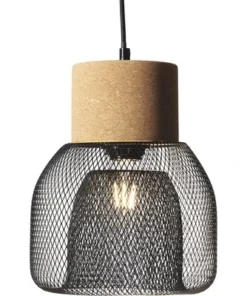 BRILLIANT Hanglamp Flaka Kurk/metaal Zwart -Binnenverlichting Verkoopwinkel DV 8 10150672 03 4c DE 20190729144758