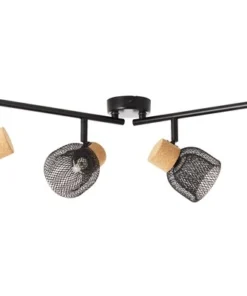 BRILLIANT Opbouwspot Flaka 4-lichts Kurk/metaal Zwart -Binnenverlichting Verkoopwinkel DV 8 10150678 05 4c DE 20190729144758