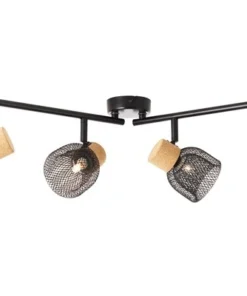 BRILLIANT Opbouwspot Flaka 4-lichts Kurk/metaal Zwart -Binnenverlichting Verkoopwinkel DV 8 10150678 06 4c DE 20190729144758