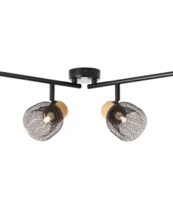 BRILLIANT Opbouwspot Flaka 4-lichts Kurk/metaal Zwart -Binnenverlichting Verkoopwinkel DV 8 10150678 08 4c DE 20190729144758