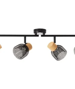 BRILLIANT Opbouwspot Flaka 4-lichts Kurk/metaal Zwart -Binnenverlichting Verkoopwinkel DV 8 10150678 09 4c DE 20190729144758