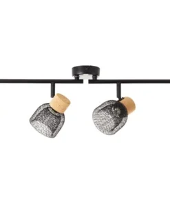 BRILLIANT Opbouwspot Flaka 4-lichts Kurk/metaal Zwart -Binnenverlichting Verkoopwinkel DV 8 10150678 10 4c DE 20190729144758