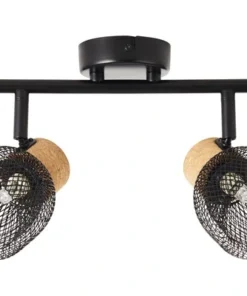 BRILLIANT Opbouwspot Flaka 2-lichts Kurk/metaal Zwart -Binnenverlichting Verkoopwinkel DV 8 10150680 08 4c DE 20190727211657