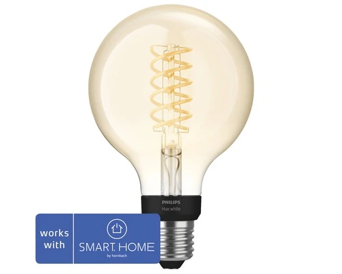 PHILIPS Hue White LED Filament Lamp E27/7W G93 1 PHILIPS Hue White LED Filament Lamp E27/7W G93