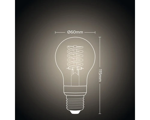 PHILIPS Hue White LED Filament Lamp E27/7W A60 4 PHILIPS Hue White LED Filament Lamp E27/7W A60 - Afbeelding 4