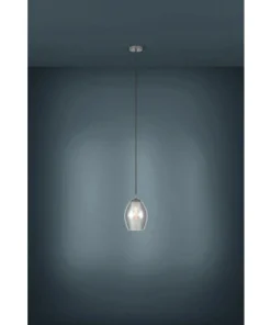 EGLO Hanglamp Estanys 1-lichts Nikkel/zwart