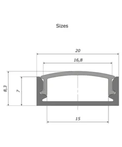 LED-strip Profiel LP20 Aluminium 200 Cm -Binnenverlichting Verkoopwinkel DV 8 10172993 05 4c CH 20200204121656