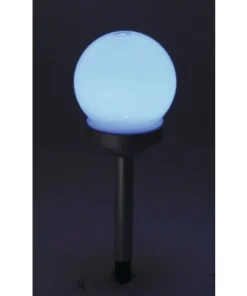 LED Solar Sokkellamp Met Bol Ø 10 Cm RGBW 33 Cm Zilver -Binnenverlichting Verkoopwinkel DV 8 10183105 03 4c DE 20211025212621
