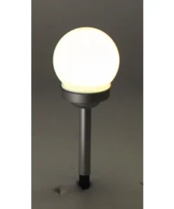 LED Solar Sokkellamp Met Bol Ø 10 Cm RGBW 33 Cm Zilver -Binnenverlichting Verkoopwinkel DV 8 10183105 07 4c DE 20211025212414