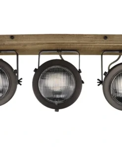 CHERICONI Plafondspot Bella 3-lichts Hout-grijs -Binnenverlichting Verkoopwinkel DV 8 10185099 05 4c NL 20201229104655