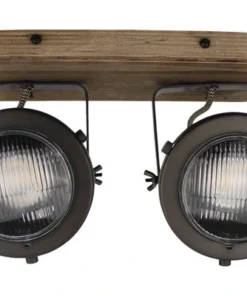 CHERICONI Plafondspot Bella 2-lichts Hout-grijs -Binnenverlichting Verkoopwinkel DV 8 10185100 04 4c NL 20201229104655