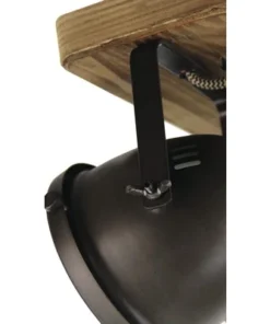 CHERICONI Plafondspot Bella 1-lichts Hout-grijs -Binnenverlichting Verkoopwinkel DV 8 10186303 07 4c NL 20201229104755