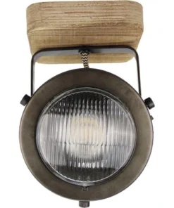 CHERICONI Plafondspot Bella 1-lichts Hout-grijs -Binnenverlichting Verkoopwinkel DV 8 10186303 08 4c NL 20201229104755