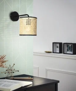 BRILLIANT Wandlamp Wiley Metaal-rotan Zwart-bruin -Binnenverlichting Verkoopwinkel DV 8 10210166 12 4c DE 20211213124751