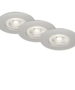 BRILONER LED Inbouwspot Set 7047 Ø 90 Mm Chroom Mat, 3 Stuks