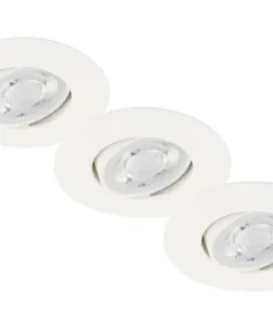 BRILONER LED Inbouwspot Set 7146 Ø 90 Mm Wit, 3 Stuks