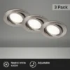 BRILONER LED Inbouwspot Set 7114 Ø 106 Mm Nikkel Mat, 3 Stuks