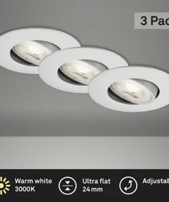 BRILONER LED Inbouwspot Set 7146 Ø 90 Mm Chroom Mat, 3 Stuks -Binnenverlichting Verkoopwinkel DV 8 10243729 04 4c DE 20221005094650