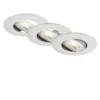 BRILONER LED Inbouwspot Set 7146 Ø 90 Mm Chroom Mat, 3 Stuks