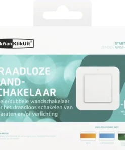 KLIKAANKLIKUIT® Draadloze Enkelvoudige/dubbele Wandschakelaar AWST-9000 Wit -Binnenverlichting Verkoopwinkel DV 8 10273886 06 4c NL 20200318051756