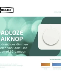 KLIKAANKLIKUIT® Draadloze Draaiknop Voor Dimmers AWRT-1000 10 KLIKAANKLIKUIT® Draadloze Draaiknop Voor Dimmers AWRT-1000 -Binnenverlichting Verkoopwinkel DV 8 10273887 01 4c NL 20200406144653
