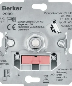 BERKER Dimmer Inbouwelement 2909 Universeel Draai-uit (halogeen 20-200 W)