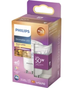 PHILIPS LED-lamp GU10/3,8W Reflectorvorm Helder Warmwit WarmGlow -Binnenverlichting Verkoopwinkel DV 8 10300027 09 4c DE 20220625224651