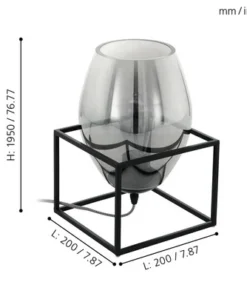 EGLO Tafellamp Olival Zwart-rookglas -Binnenverlichting Verkoopwinkel DV 8 10300187 03 4c DE 20210214214657