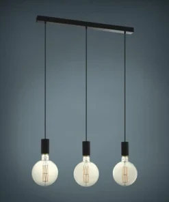 EGLO Hanglamp Pozueta 3-lichts Zwart