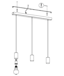 EGLO Hanglamp Pozueta 3-lichts Zwart -Binnenverlichting Verkoopwinkel DV 8 10300188 06 4c DE 20210126051653